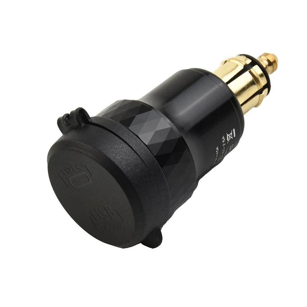 1x Dual USB Charger DIN Socket Adapter for BMW Motorcycle