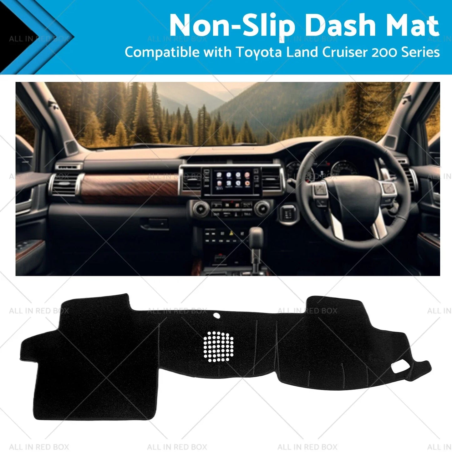 Dash Mat Sun Cover for Toyota Landcruiser 200 Series (2008-2023)