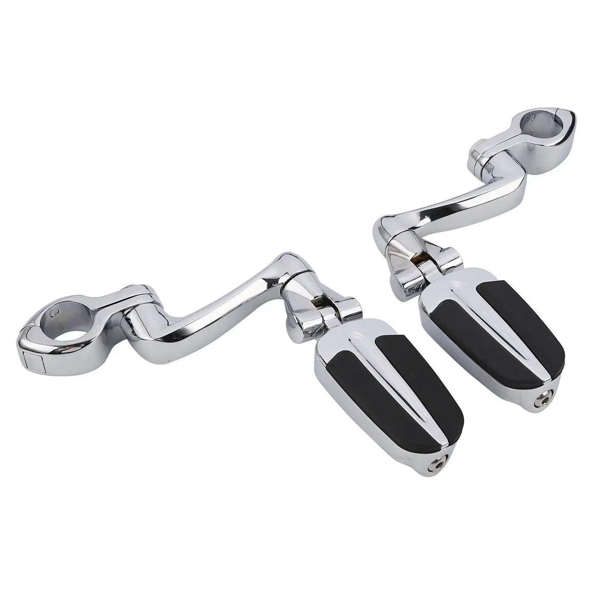 Chrome 1.25" Highway Bar Footpegs for Harley Softail Sportster