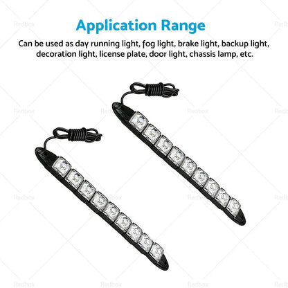 9 LED DRL Fog Lights for Car Auto Head Lamp 12V