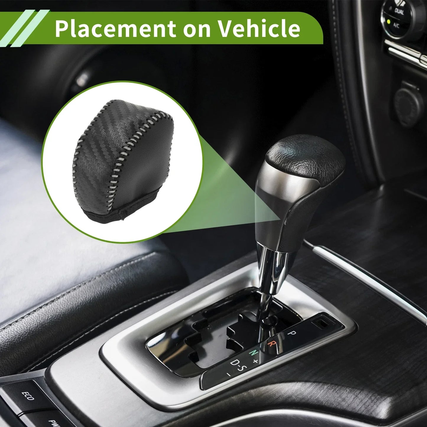 Gear Shift Knob Cover for Lexus NX250 2022-2023 Black Carbon Fiber