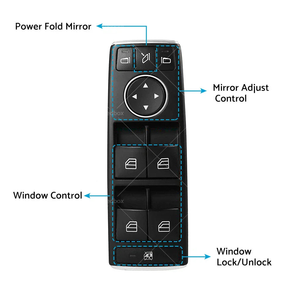 Master Power Window Switch for Mercedes Benz C E GLK S204 W204 W212 (2008-2016)