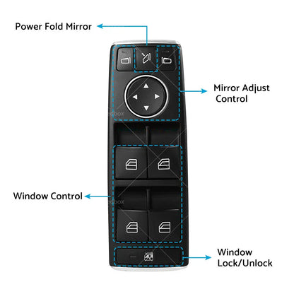 Master Power Window Switch for Mercedes Benz C E GLK S204 W204 W212 (2008-2016)