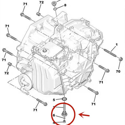 Gearbox Oil Drain Screw for Peugeot 3008 408 508, Citroen C4 C5 DS5 (2008-2023)