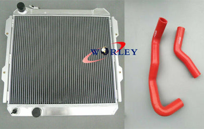 Aluminum Radiator & Silicone Hose for Toyota Hilux LN60 LN61 (1983-1997)