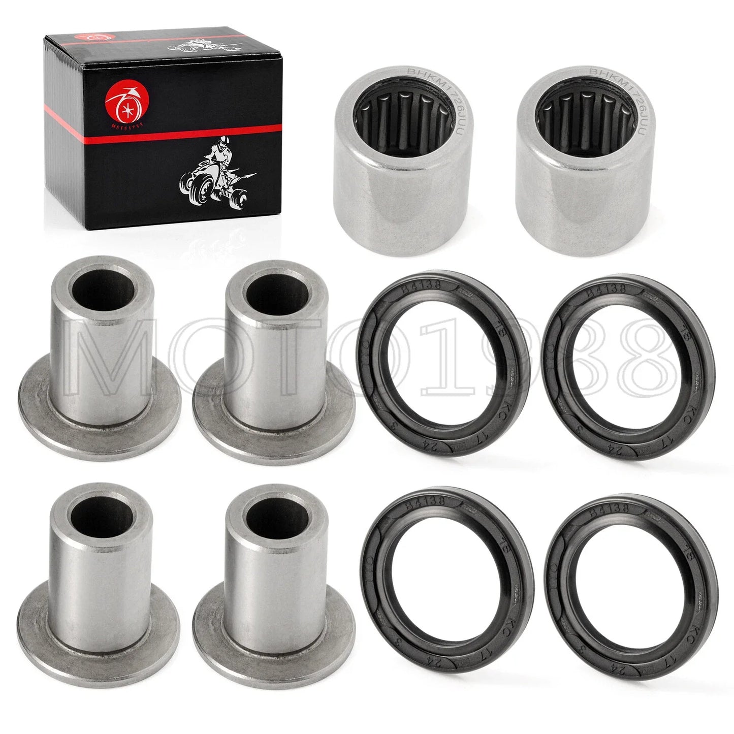 Front upper A-arm bushing & shaft kit for Suzuki LT-Z400 LTZ400 (2003–2006)