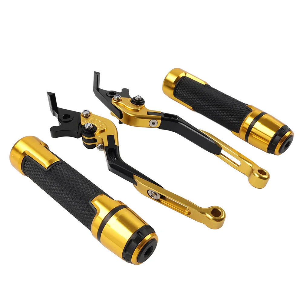 Gold Extendable Brake Clutch Lever Grip Set for BMW S1000XR (2015-2021)