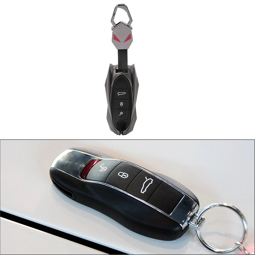 Black Remote Key Fob Case Shell Cover for Porsche Carrera 911 (2012-2019)