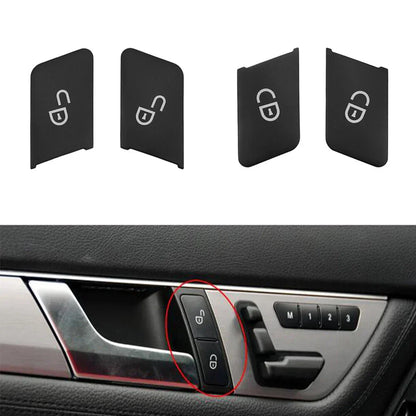 4 x Door Unlock Switch Button Trim Covers for Benz C-Class W204, E-Class W212