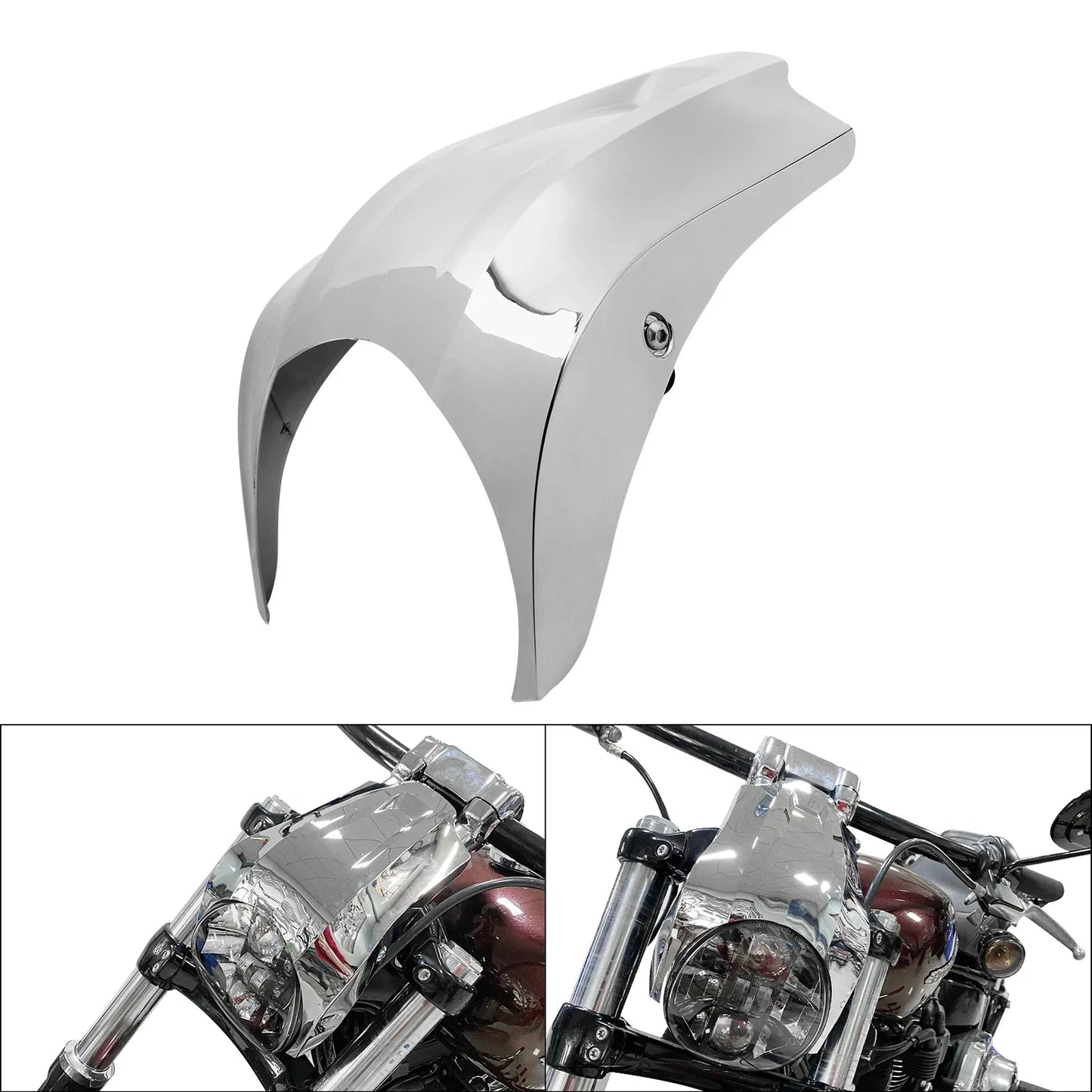 5.75" Chrome Headlight Fairing Cover for Harley Softail Breakout (2018-2024)