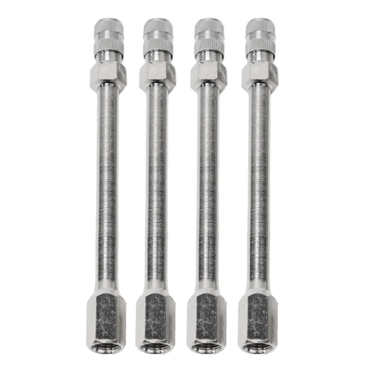 4pcs Tyre Wheel Valve Extension Extender Cap Metal Stem for Auto Car Truck