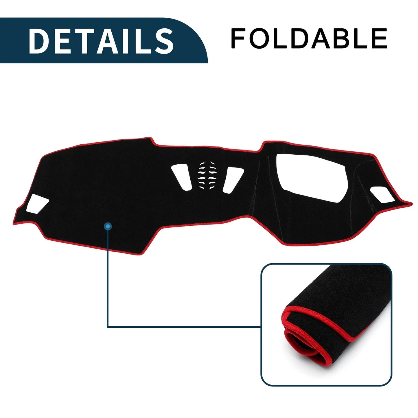 Dashboard Dash Cover Mat for BMW 4 Series 2021 Sun Pad Black Red