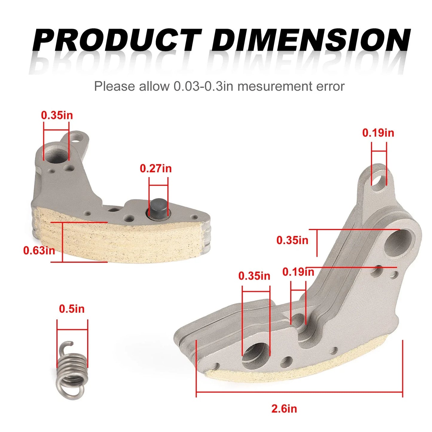 CENTRIFUGAL CLUTCH SHOE WEIGHTS for Suzuki KingQuad 400 4x4 (2008–2024)