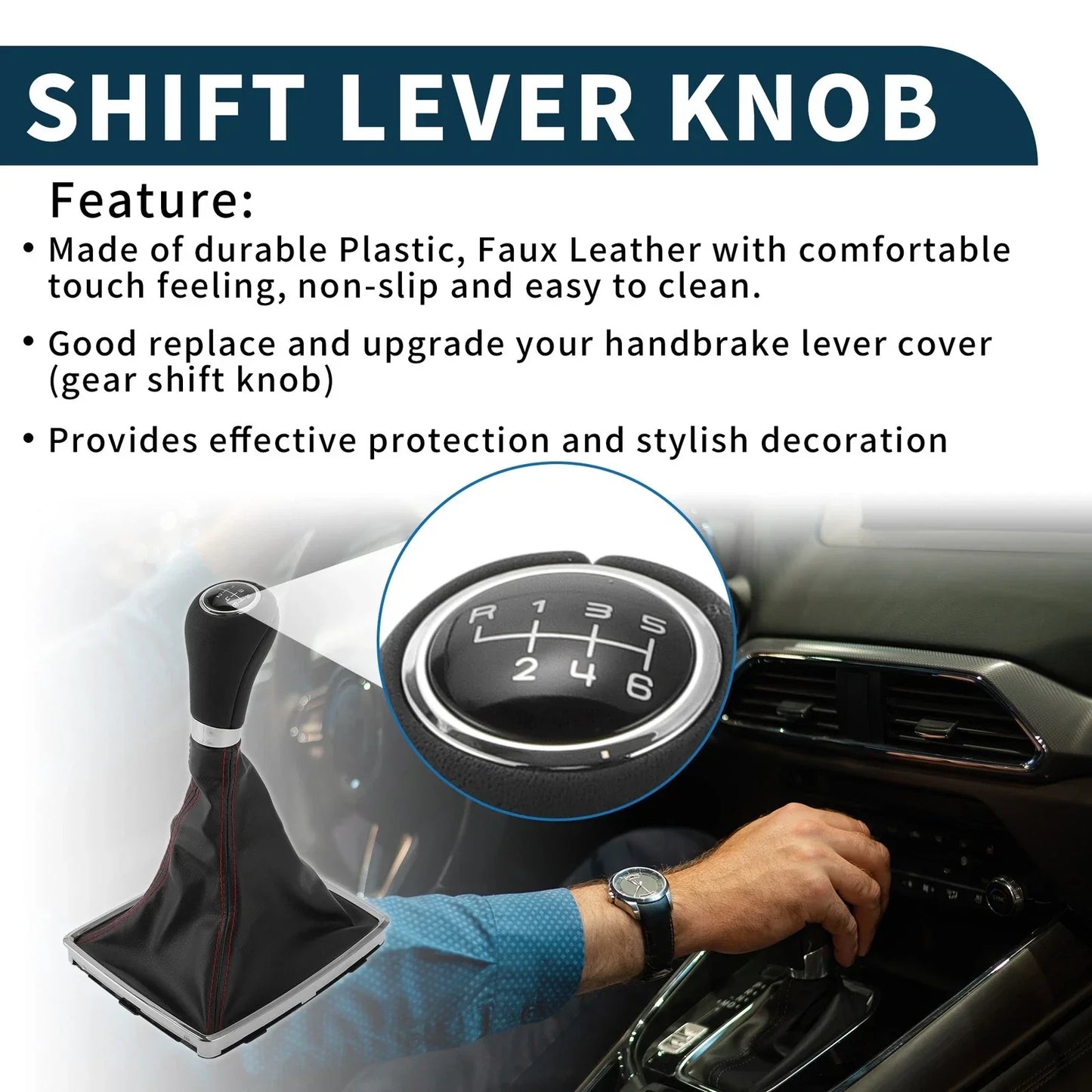 6 Speed Manual Gear Shifter Knob & Cover for Mercedes-Benz C-Class (2001-2007)