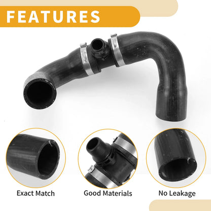 Radiator Hose 2.0L for BMW 328i xDrive (2013-2016) Rubber Black