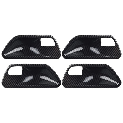 4PC Carbon Look Interior Door Handle Bowl Cover for 3 4 Series F30 F34 3GT
