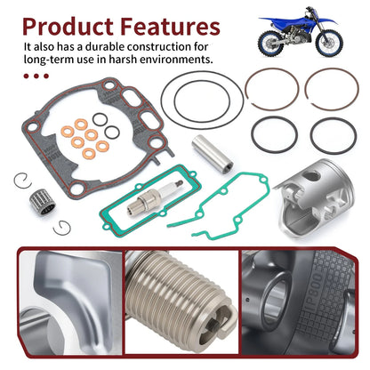66.4mm Piston w/ Rings Gasket Kit for Yamaha YZ250 (2005–2024)