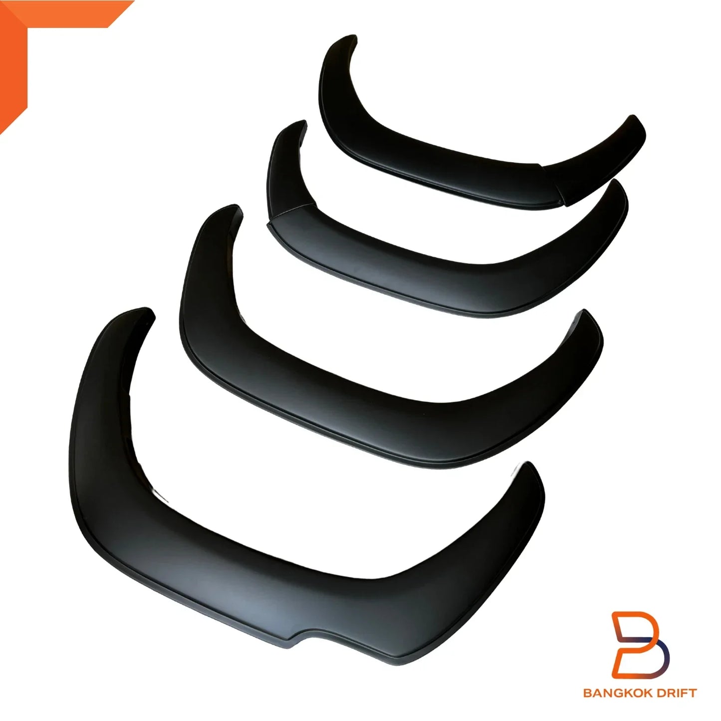 5" Matte Black Fender Flares for Toyota Hilux Ute (2018-2020)
