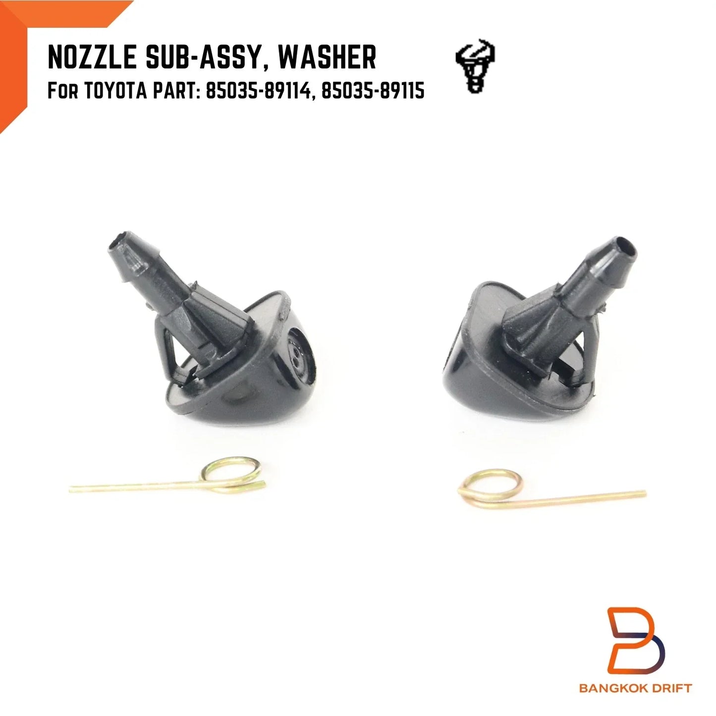Windshield Washer Nozzle Jet for Toyota Hilux LN85 LN106 LN145 LN167 (1984-2005)