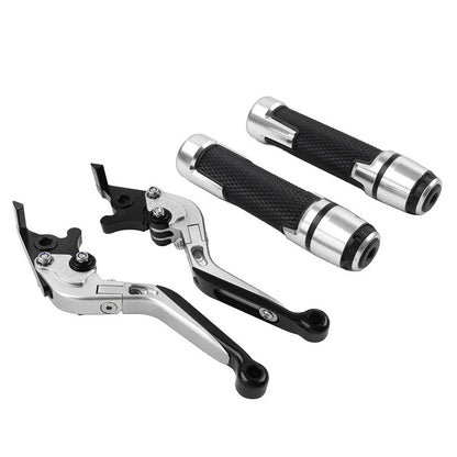 Silver Extendable Brake Clutch Levers Grip Set for Ducati Monster (2001-2006)