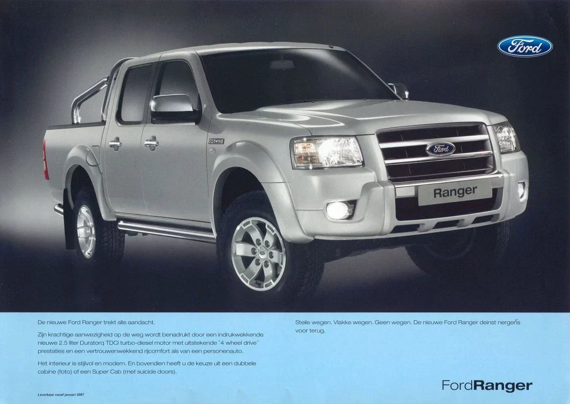 Matte Black Outer Door Handles for Ford Ranger, Mazda BT-50 (2006-2011)