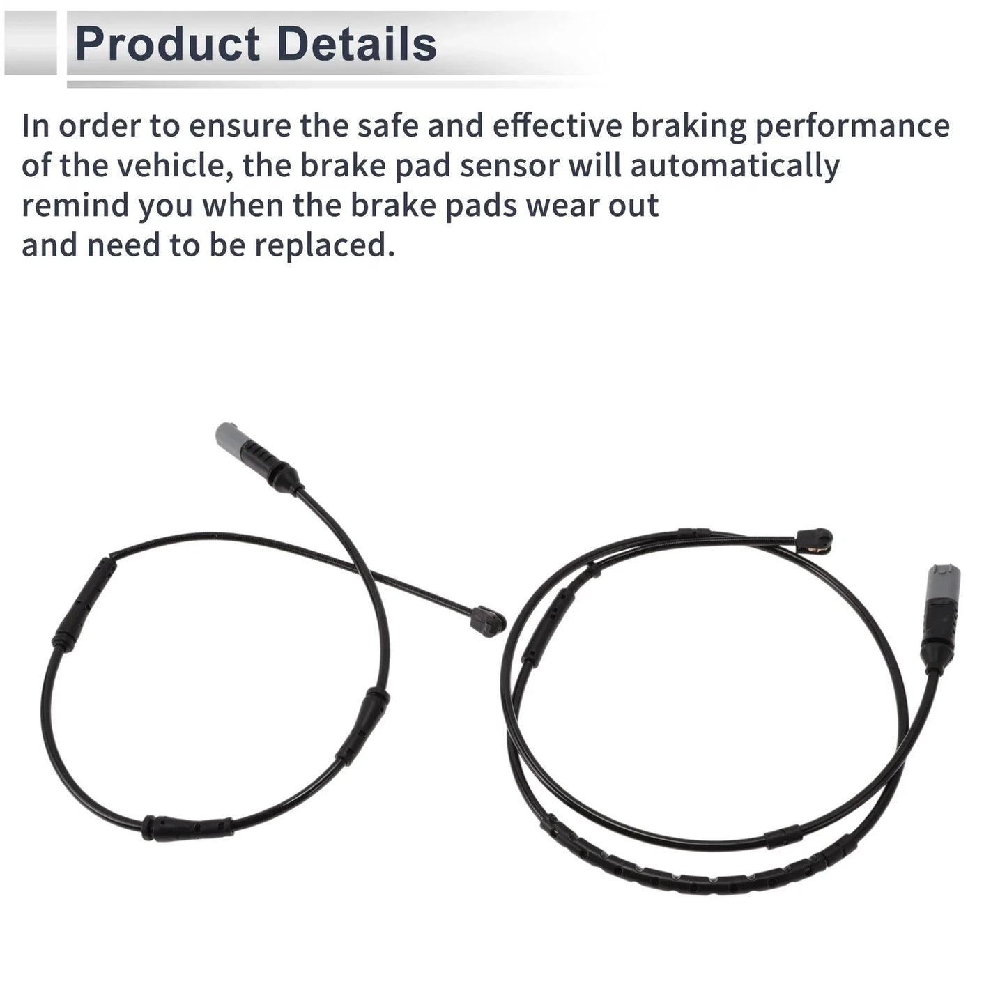 Front & Rear Wheel Brake Pad Wear Sensor for BMW 330i GT xDrive