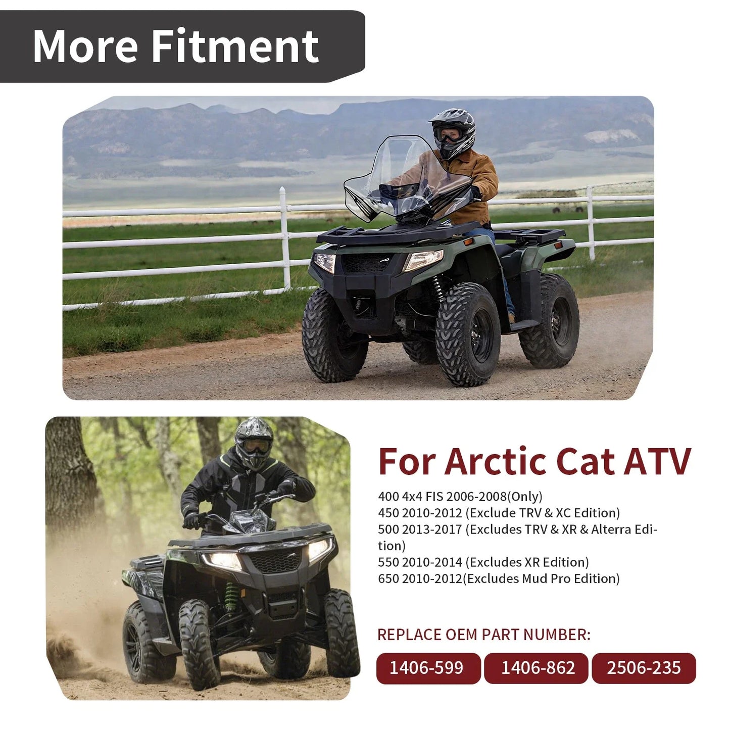 Storage Lid Cover & Latch Kit for Arctic Cat 400 450 500 550 650 (2006–2017)