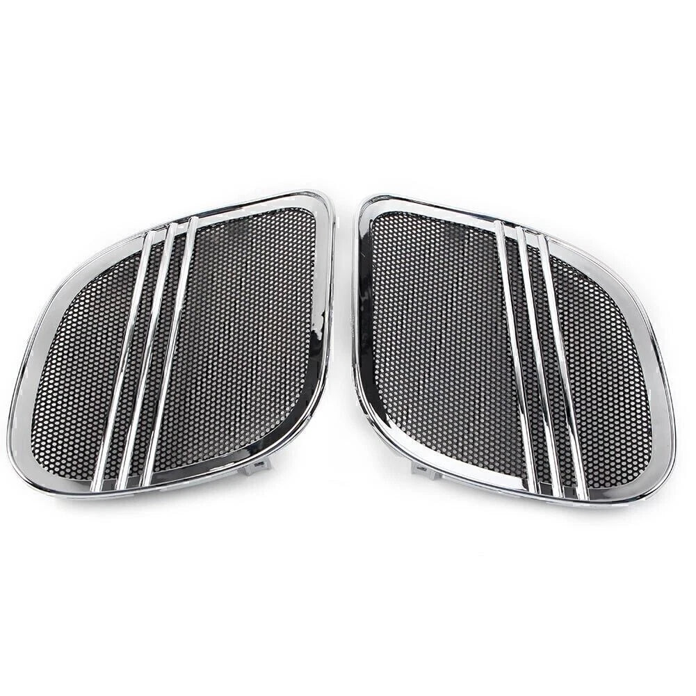 Chrome Tri-Line Speaker Grills Cover Trim for Harley Road Glide (2015-2021)