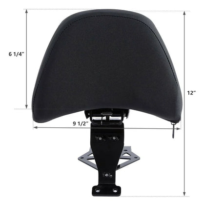 Black Driver Rider Backrest Hardware for Honda Goldwing GL1800 (2018-2025)