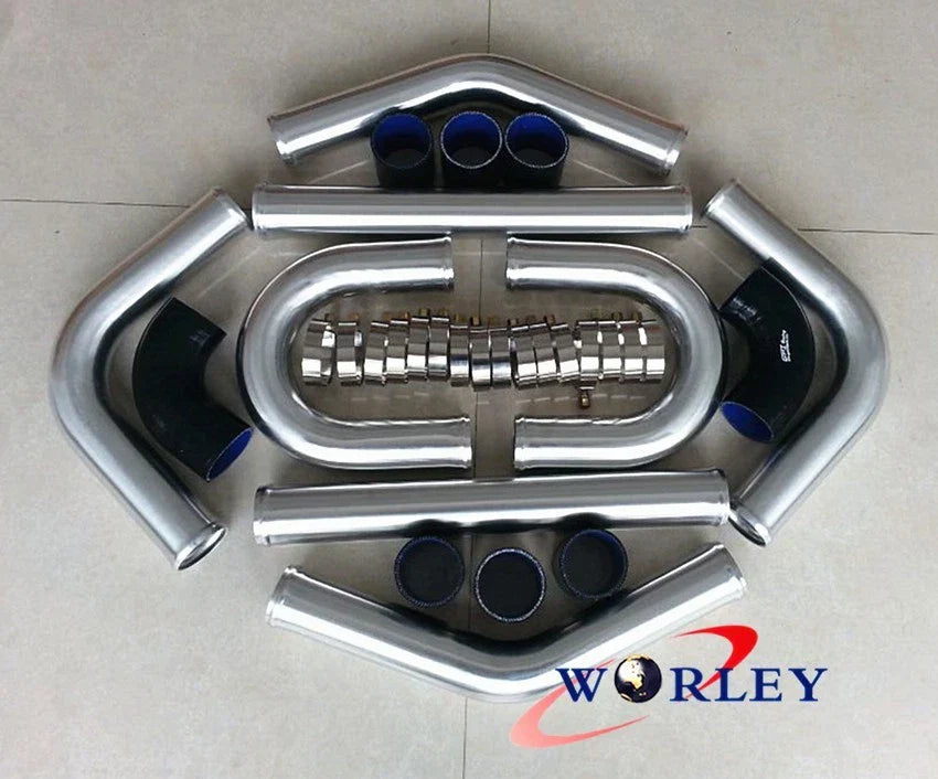2.25" Aluminum Universal Intercooler Turbo Piping Kit for Car