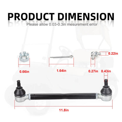 2 x Steering Tie Rod & Shaft Assembly for EZGO TXT Golf Cart (1994-2001)