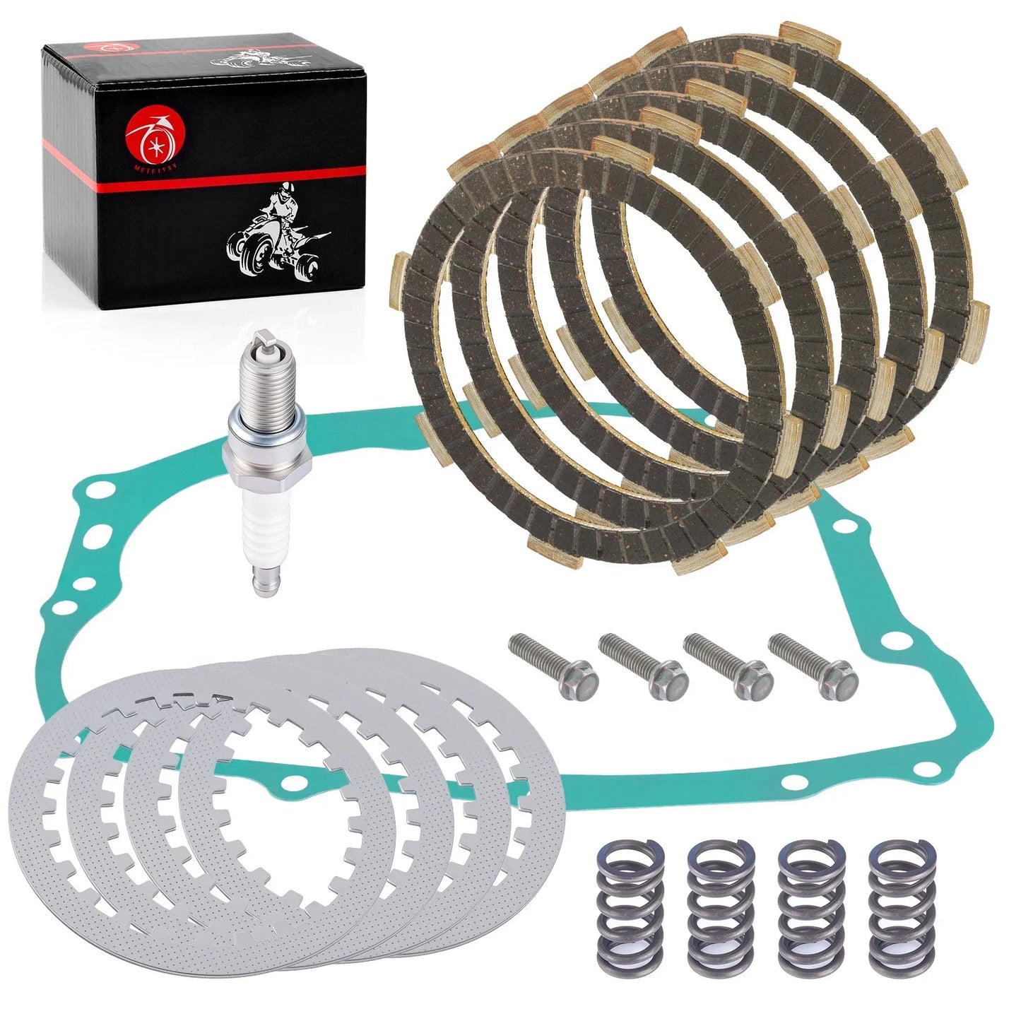 Clutch Friction Steel Plates Kit w/ Gasket for Honda XR200R (1981–2002)