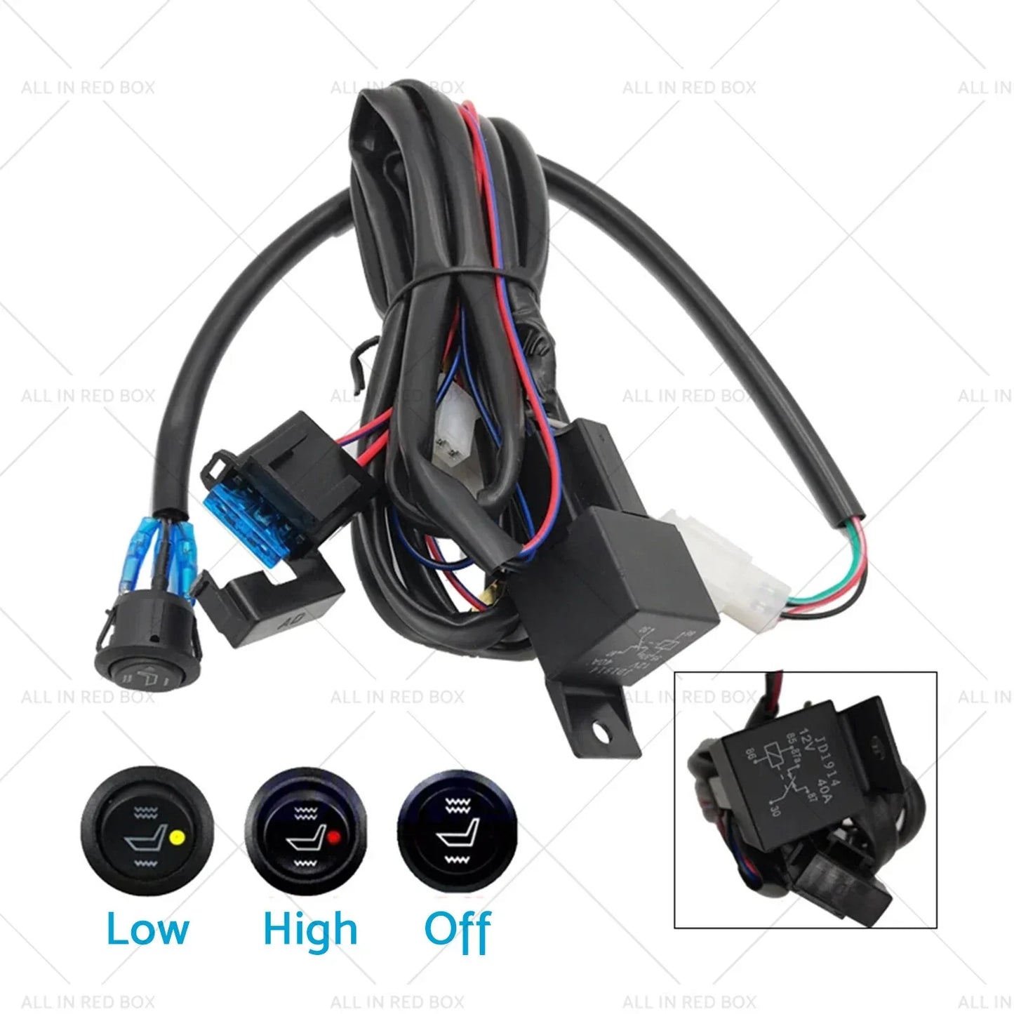 4 x 12V Universal Carbon Fiber Heated Seat Heater Kit for Car