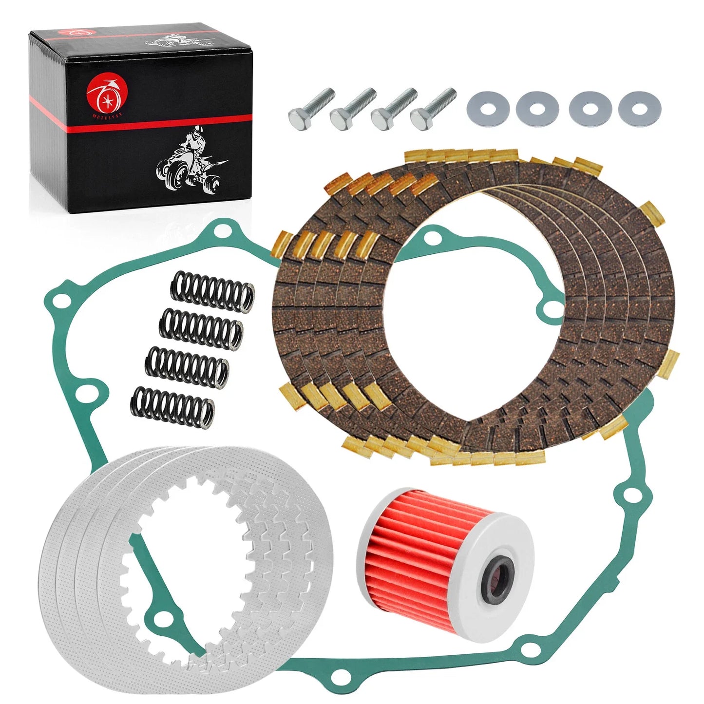Clutch Friction Plates &Gasket Kit for Kawasaki Ninja EX250F (2008–2012)