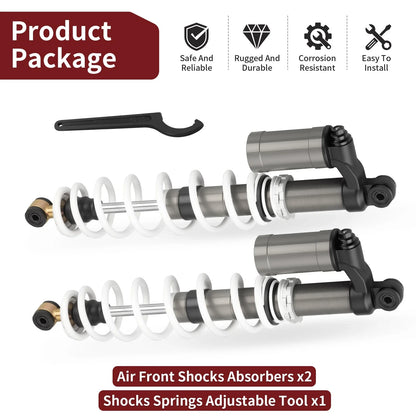 Air Front Shocks Absorbers & Tool 2 x Polaris RZR S 800 EFI (2009–2012)