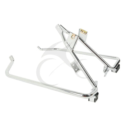 Chrome/Black Saddlebag Brackets for Harley Touring (2009-2013)