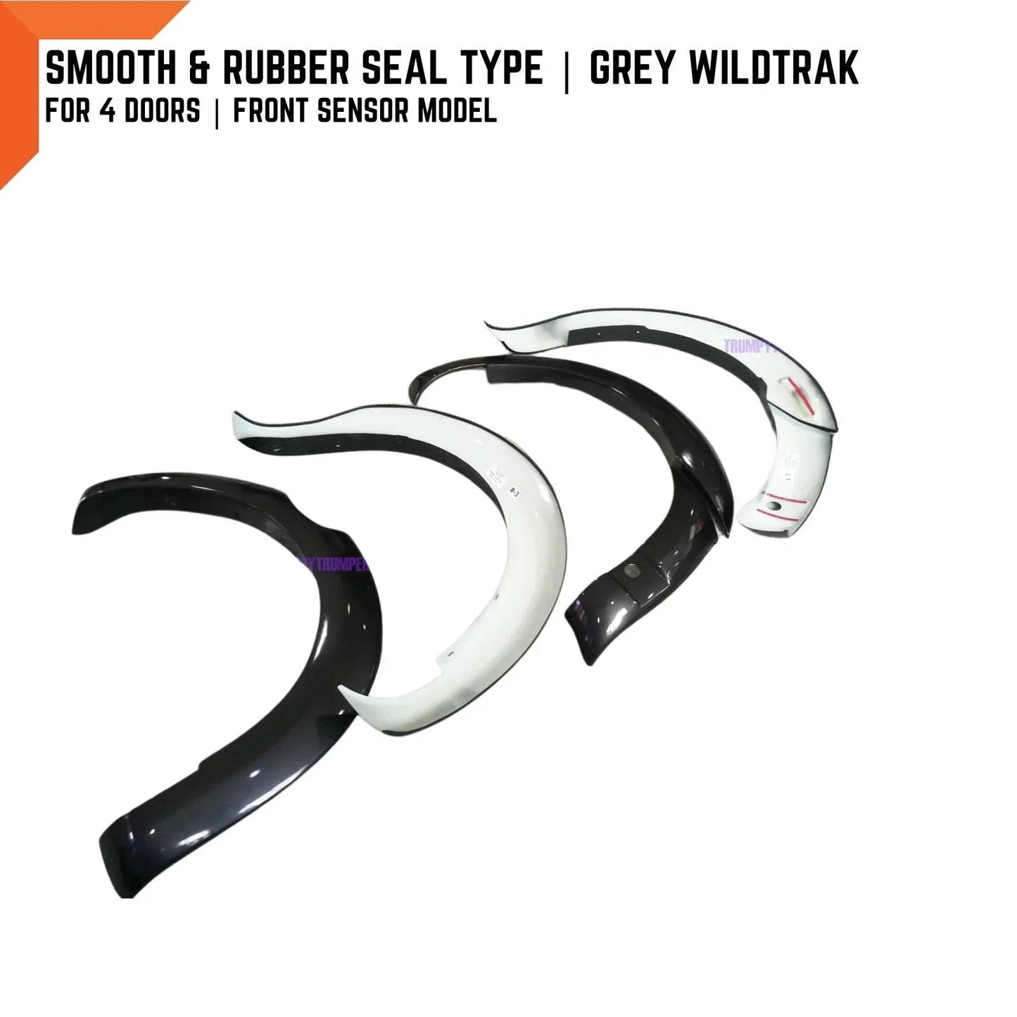 6" Grey Wildtrak Fender Flares for Ford Ranger PX3 (2018-2021)