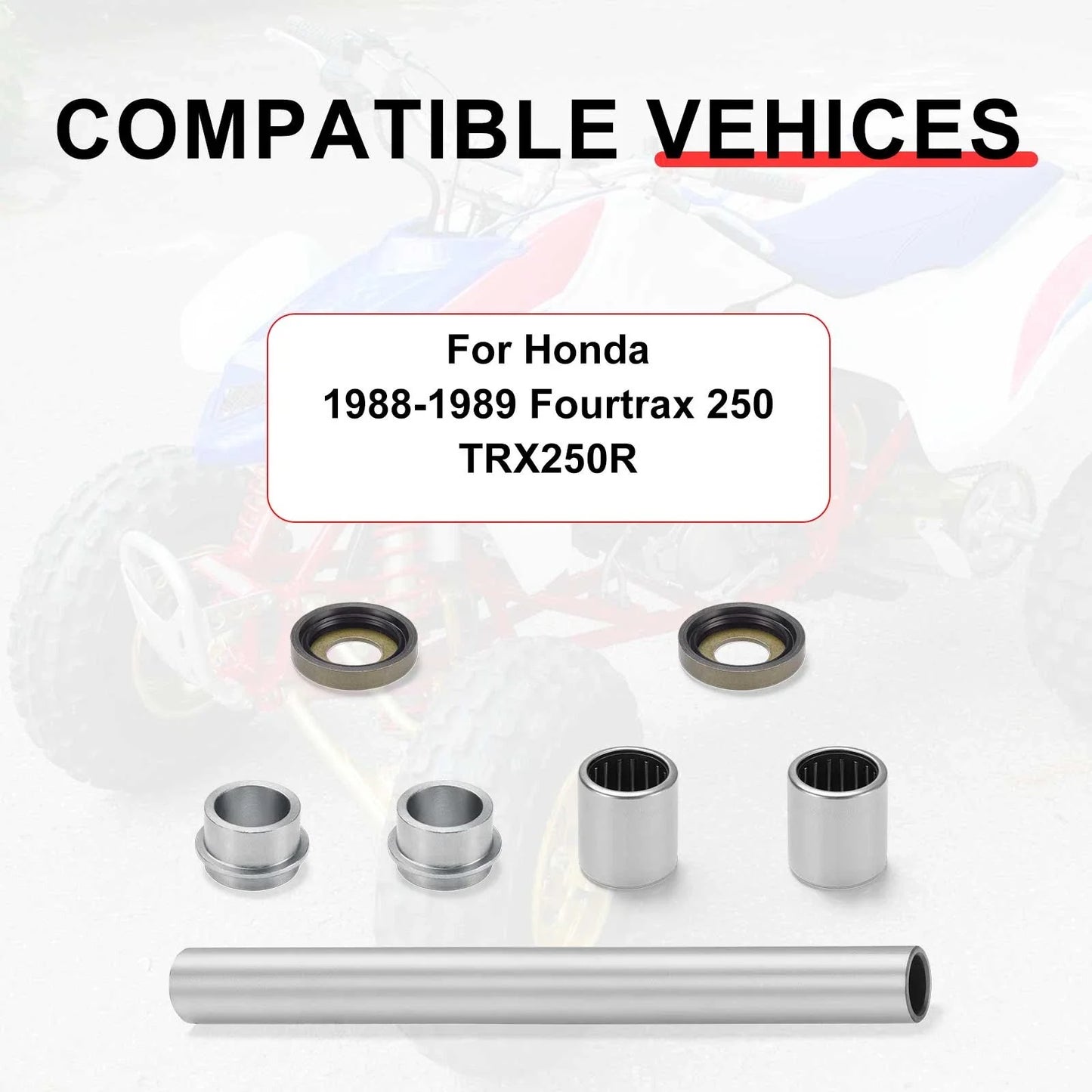 Swingarm Needle Bearing Bushing Kit for Honda Fourtrax TRX250R (1988–1989)