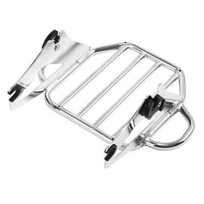 Chrome Detachable 2-Up Mount Luggage Rack for Harley Touring (2009-2024)