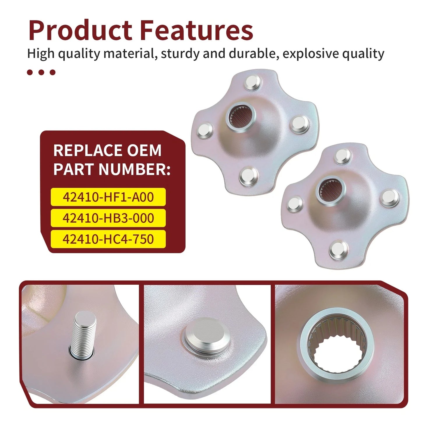 2 x Rear Wheel Hub for Honda Recon 250 FourTrax 300 Rancher 420