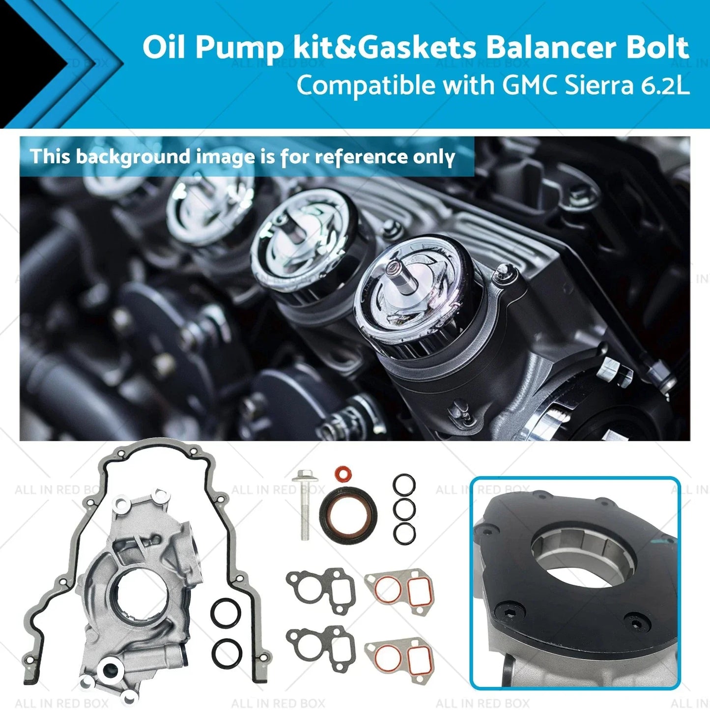 Gaskets & High Volume LS Oil Pump for GMC Sierra 6.2L (2014-2023)