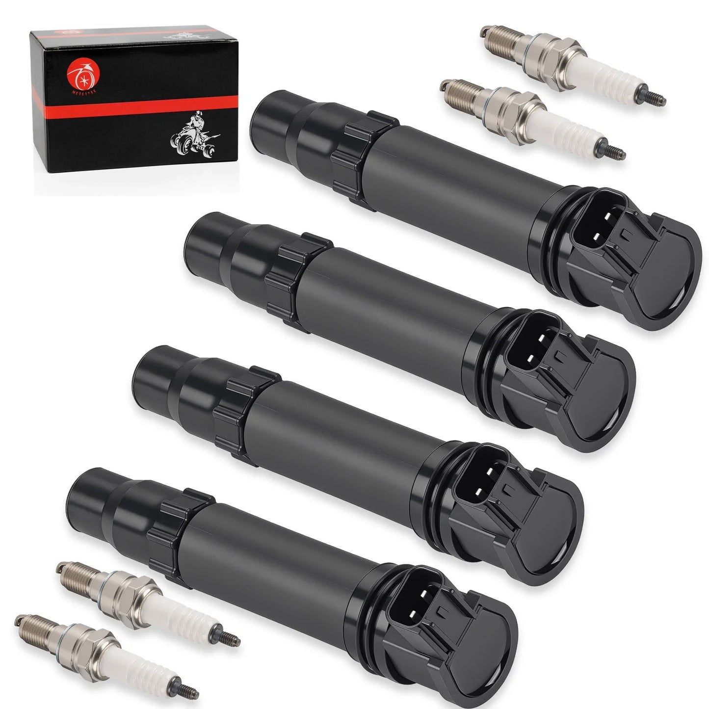 4X Ignition Coils Iridium Spark Plug for Honda CBR600RR (2007–2010)