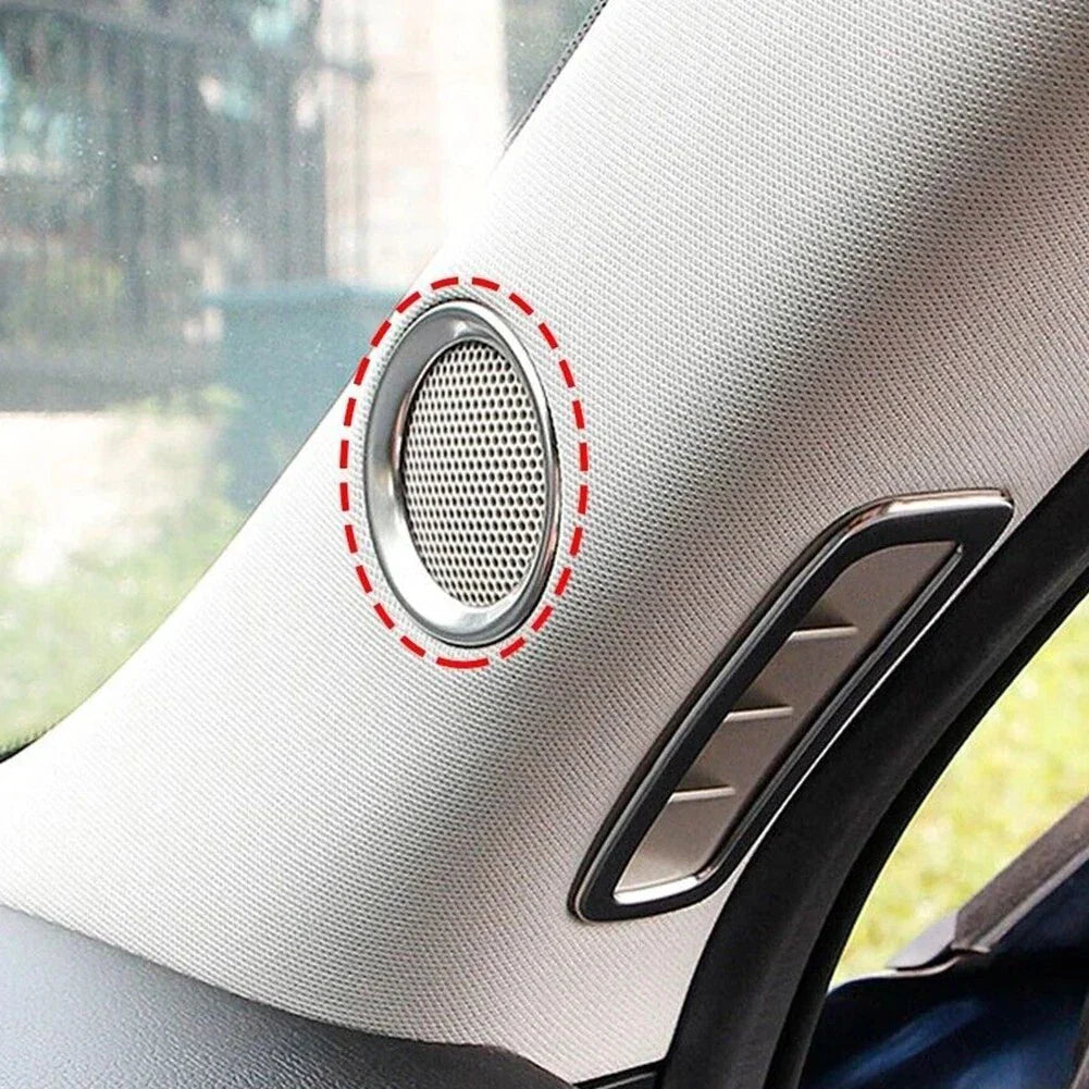 2 x Car A Pillar Speaker Ring Frame Sound Circle Trim for Mazda CX-5 (2017–2022)