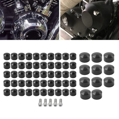 Engine Topper Bolt Black Screw Cap for Harley Twin Cam Softail Fat Boy (07-17)