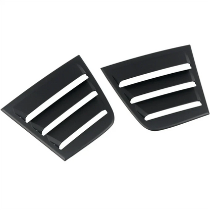 Rear Side Window Vent Louvers for Dodge Charger (2011-2021) Glossy Black