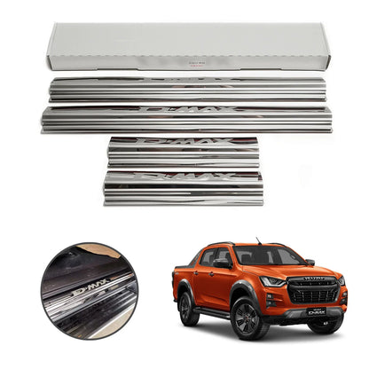 Scuff Plate Chrome Stainless 4 Doors for Isuzu D-Max Pickup (2020-2022)