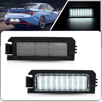 White LED Rear License Plate Lights for Hyundai Sonata Elantra Veloster K5