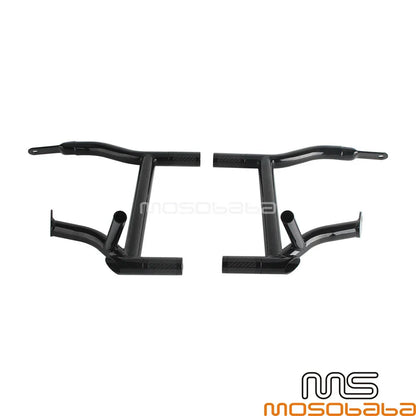 Saddlebag Bracket Guard Crash Bars w/4 Tube Sliders for Harley Road King