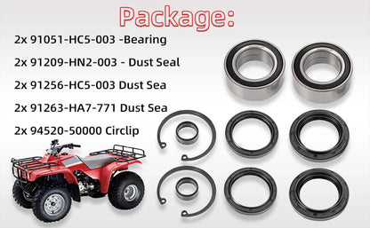 Front Wheel Bearing Seal Kit for Honda Rancher 350 4x4 (2000–2006)