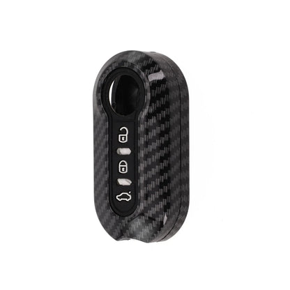 Carbon key case key cover for Fiat 500 Ducato Abarth Doblo (2007–2024)